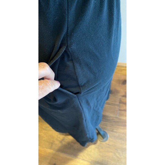 A New Day Tank Dress Sleeveless Plus Size XL Black  Gathered Waist Flattering On - Picture 4 of 11